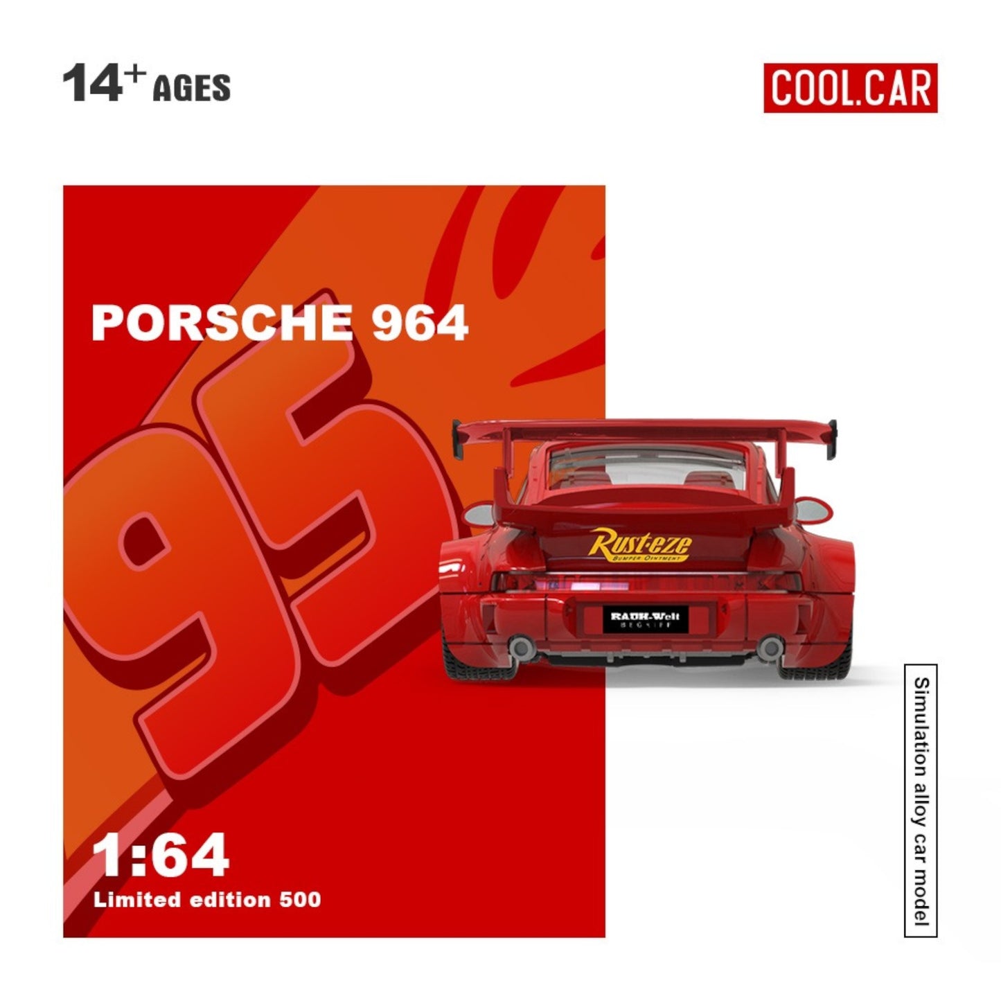 Pre-Order bis 19.09.2025 - CoolCar - Porsche 964 Lightning McQueen Paint - CC640883