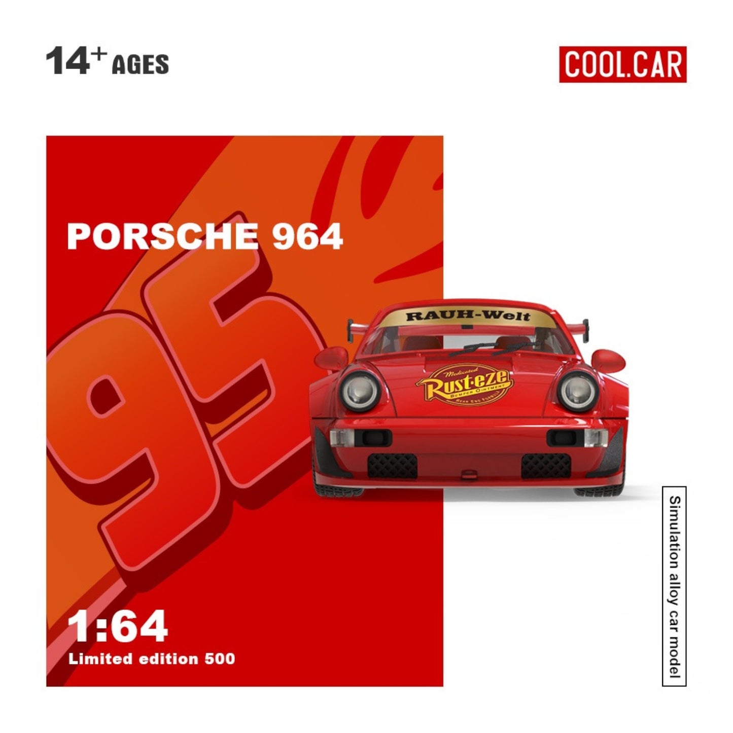 Pre-Order bis 19.09.2025 - CoolCar - Porsche 964 Lightning McQueen Paint - CC640883