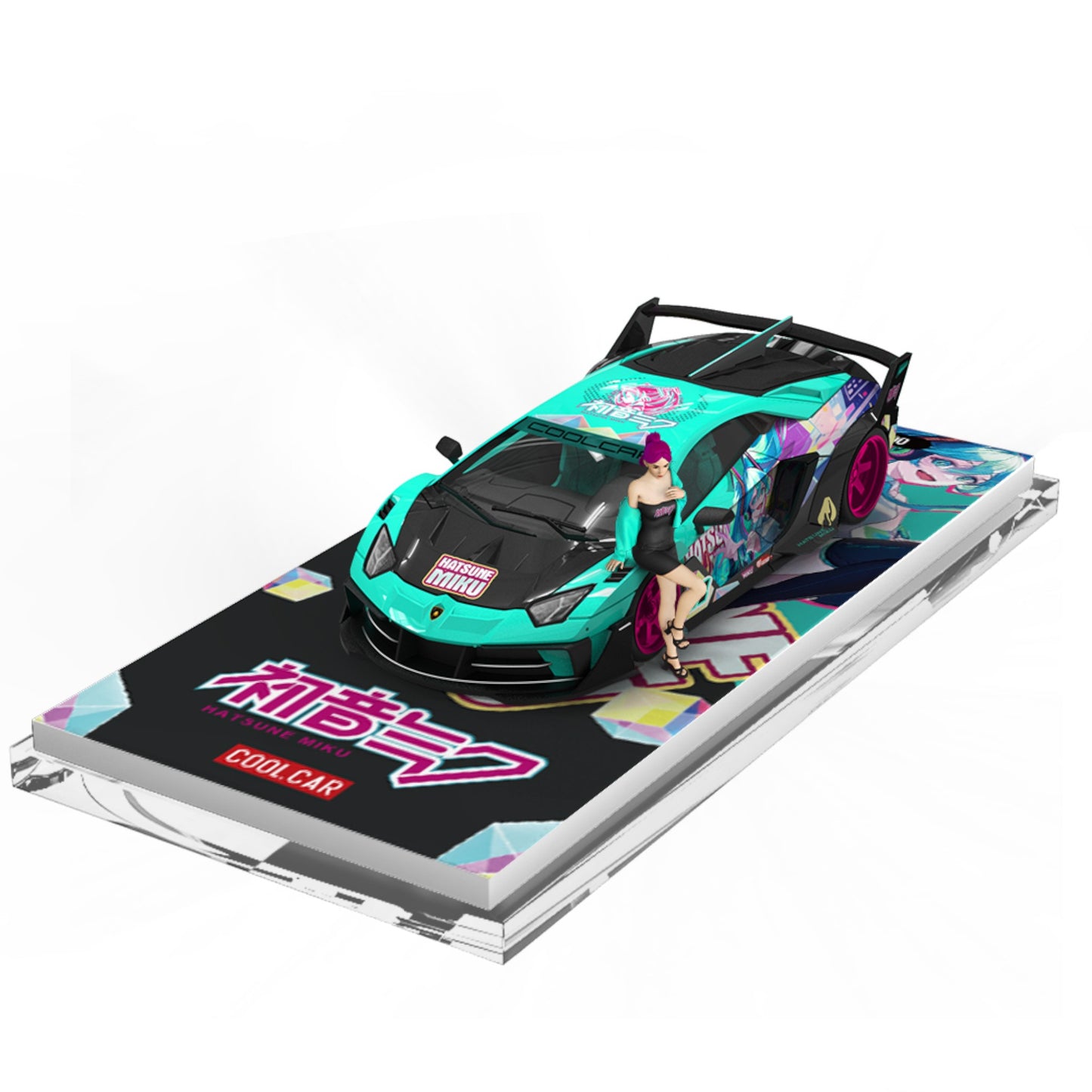 CoolCar - Pre-Order - Lamborghini Aventodor GT-EVO Hatsune Miku mit Figur