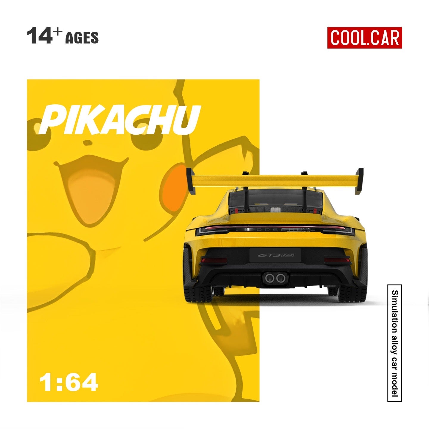 CoolCar - Pre-Order - Porsche 992 GT3 RS - Pikachu - CC644651