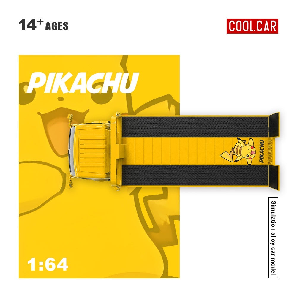 Pre-Order bis 17.06.2026 - CoolCar - H300 Flatbed Transport Trailer - Pikachu - CC647242