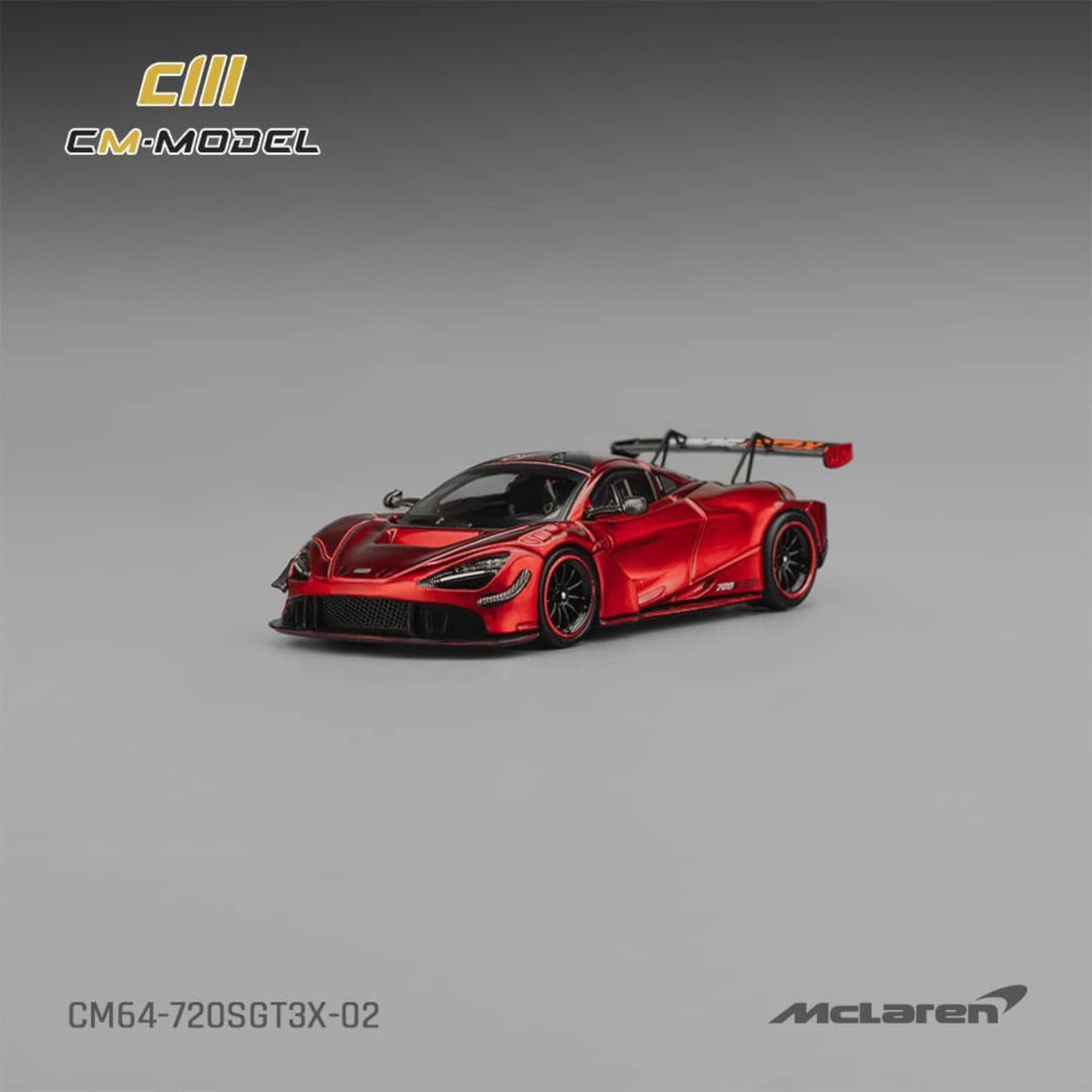 CM Model - Pre-Order - McLaren 720S GT3X, metallic red - CM64-720GT3X-02