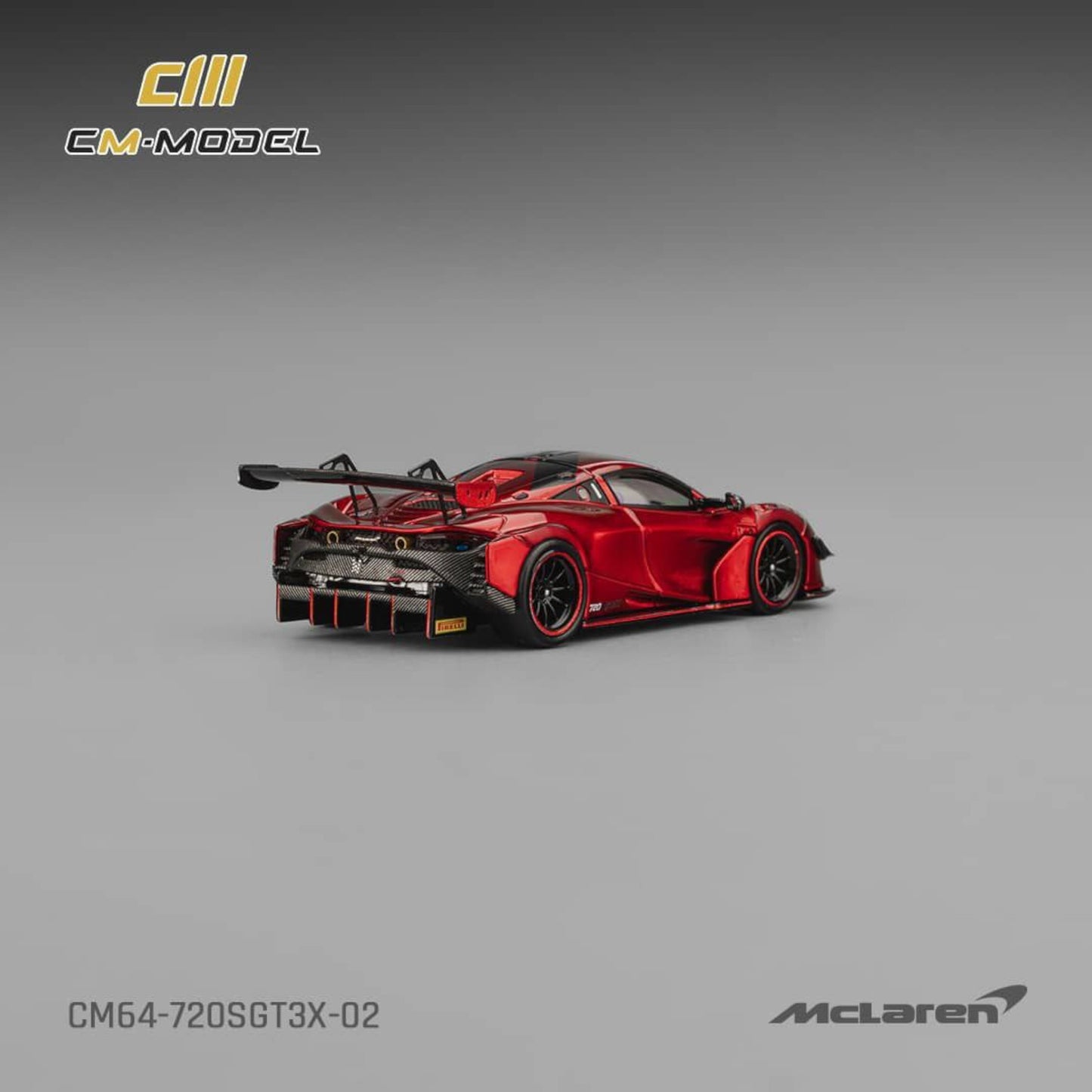 CM Model - Pre-Order - McLaren 720S GT3X, metallic red - CM64-720GT3X-02