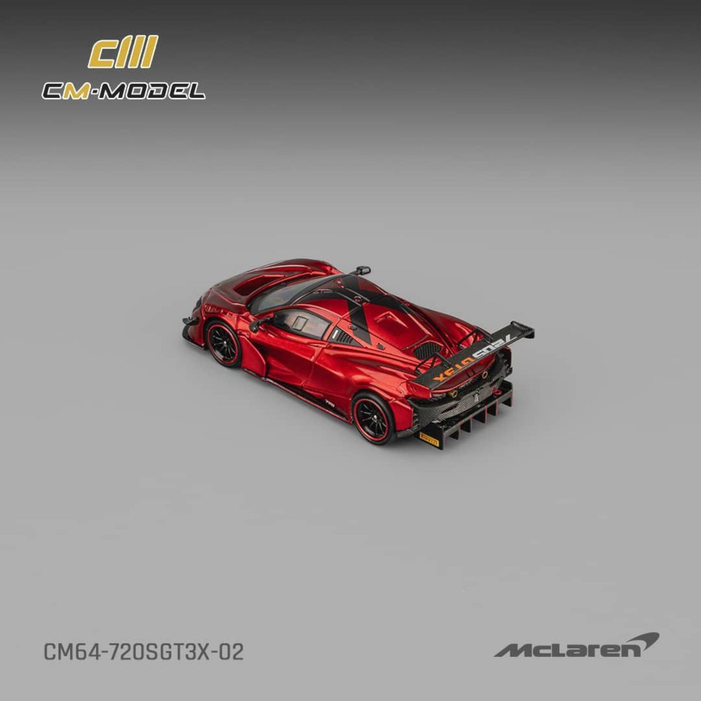 CM Model - Pre-Order - McLaren 720S GT3X, metallic red - CM64-720GT3X-02