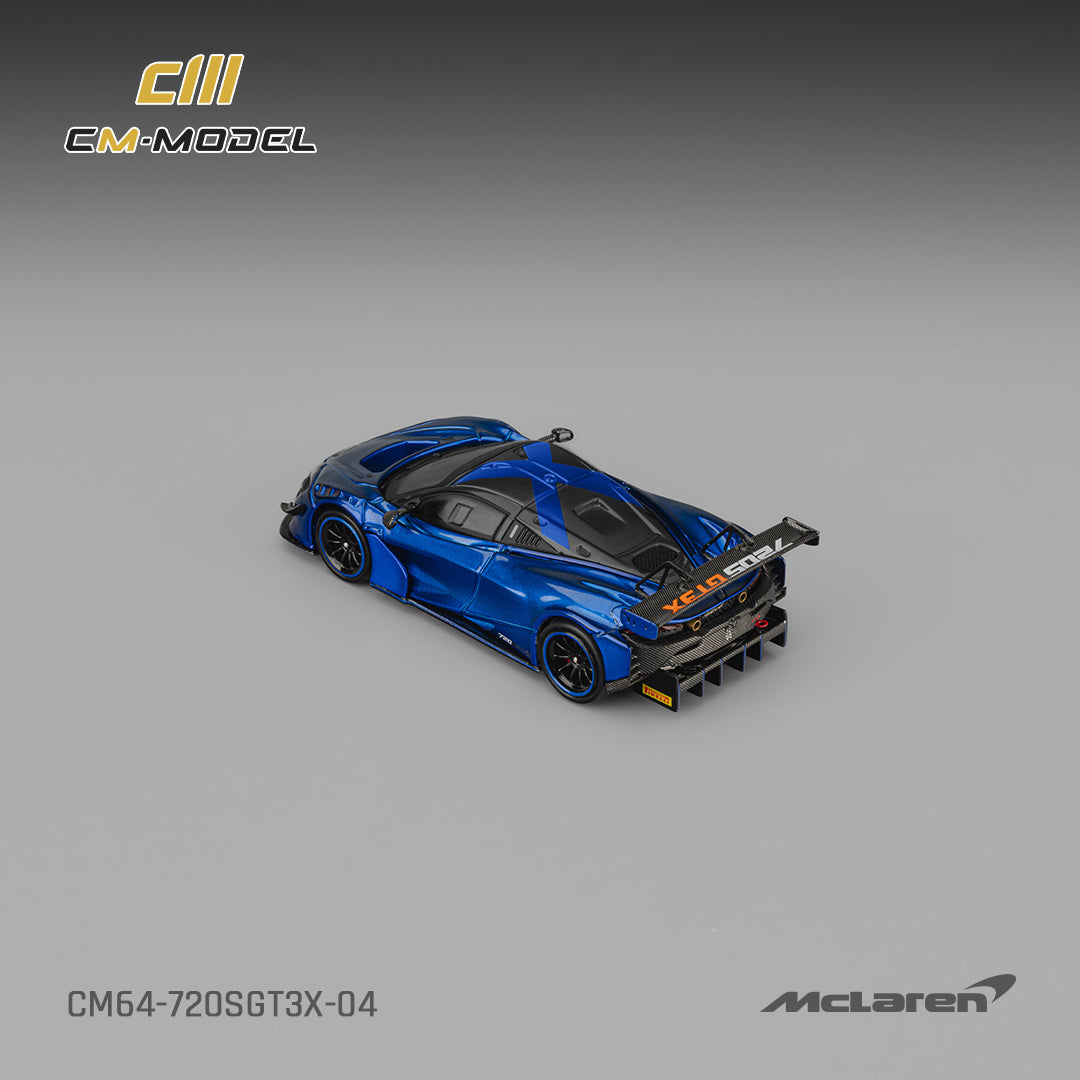 CM Model - Pre-Order - Mclaren 720SGT3X Aurora Blue - CM64-720SGT3X-04