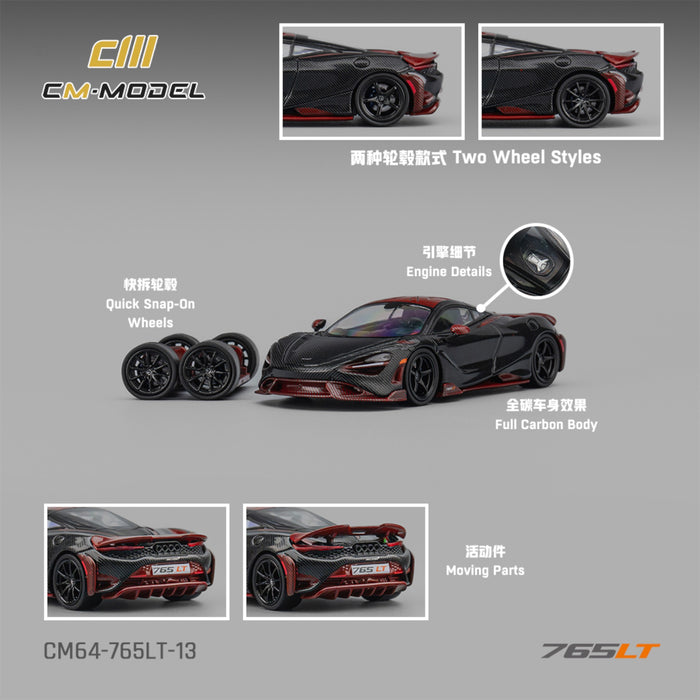 CM Model - Pre-Order - Mclaren 765LT Fullcarbon Red - CM64-765LT-13