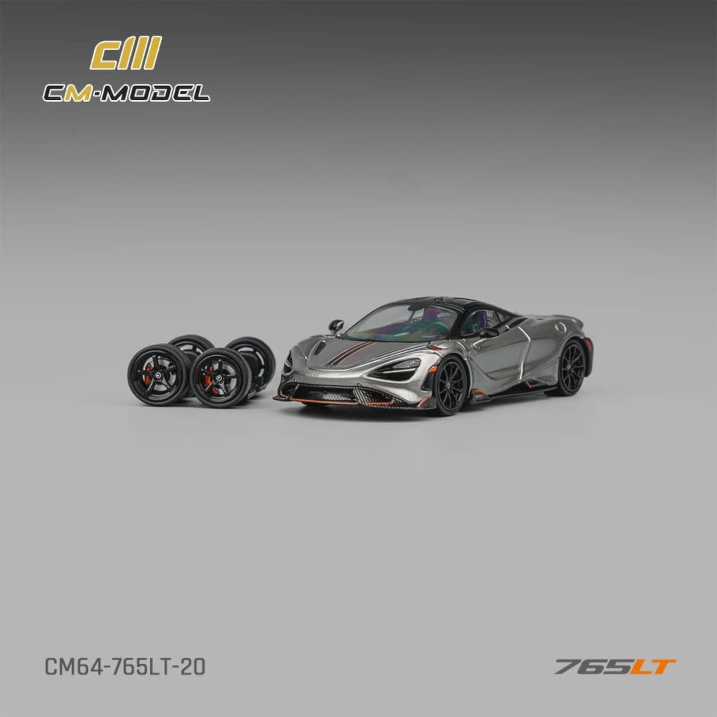 CM Model - Pre-Order - McLaren 765LT Silver Grey - CM64-765LT-20