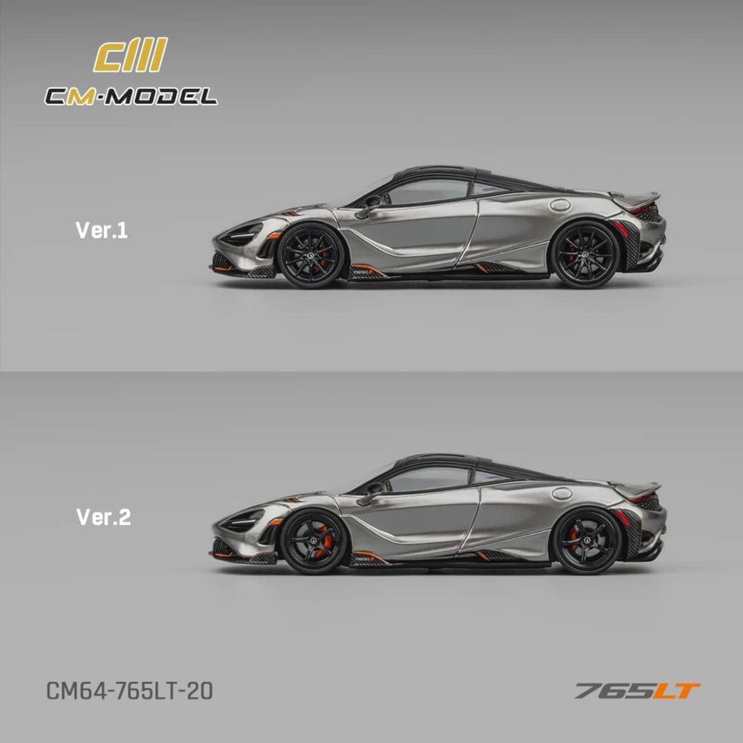 CM Model - Pre-Order - McLaren 765LT Silver Grey - CM64-765LT-20