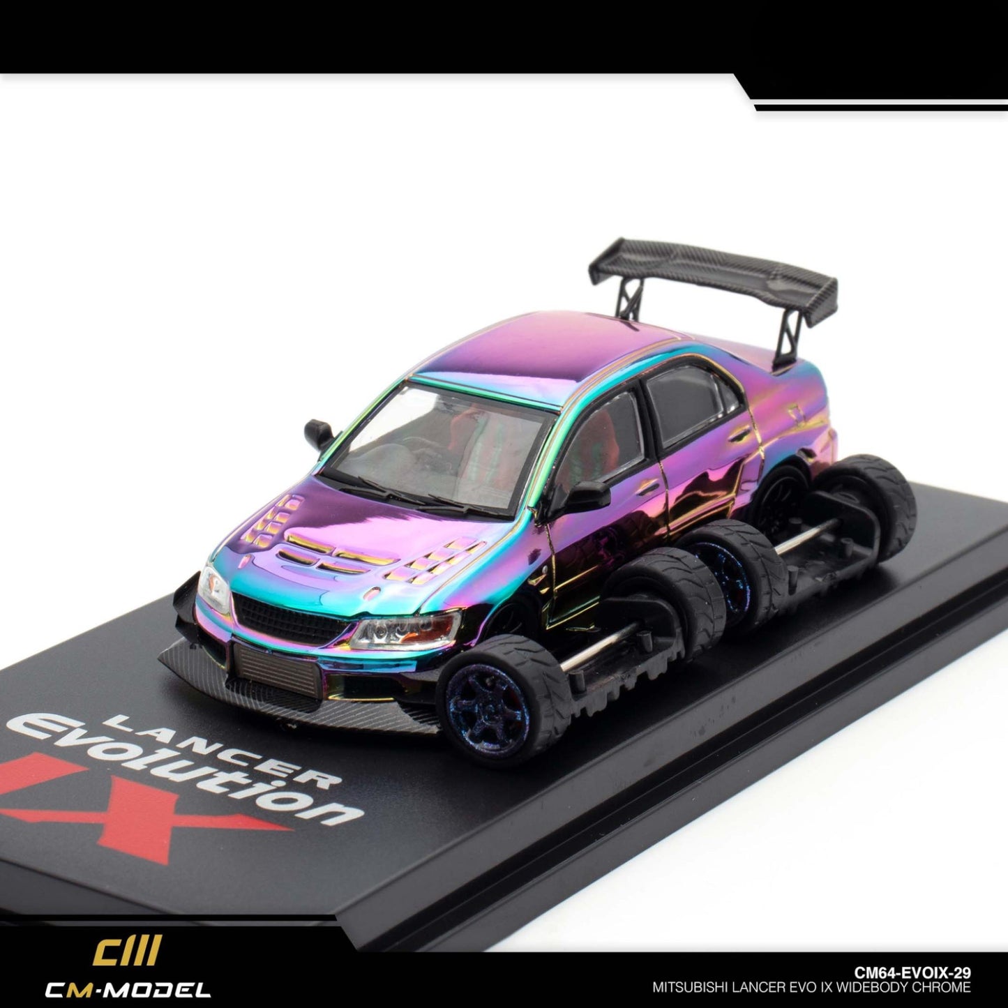 CM Model - Mitsubishi Lancer Evolution IX Widebody - Chrome Purple - CM64-EVOIX-29