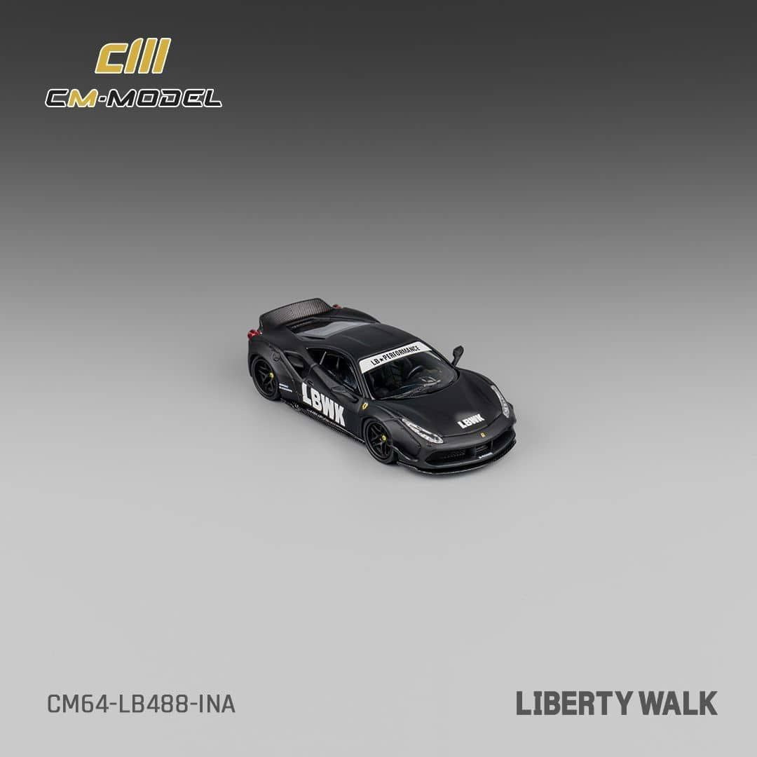 CM Model - Ferrari LB 488 Duck Wing Black LBWK - CM64-LB488-INA