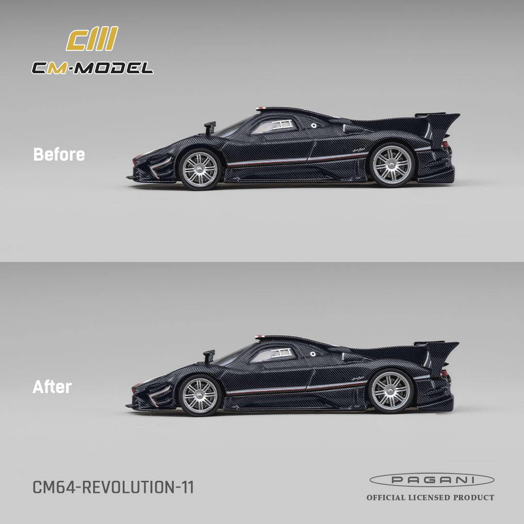 CM Model - Pre-Order - Pagani Zonda Revlucion Navy Carbon Fiber - CM64-REVOLUTION-11