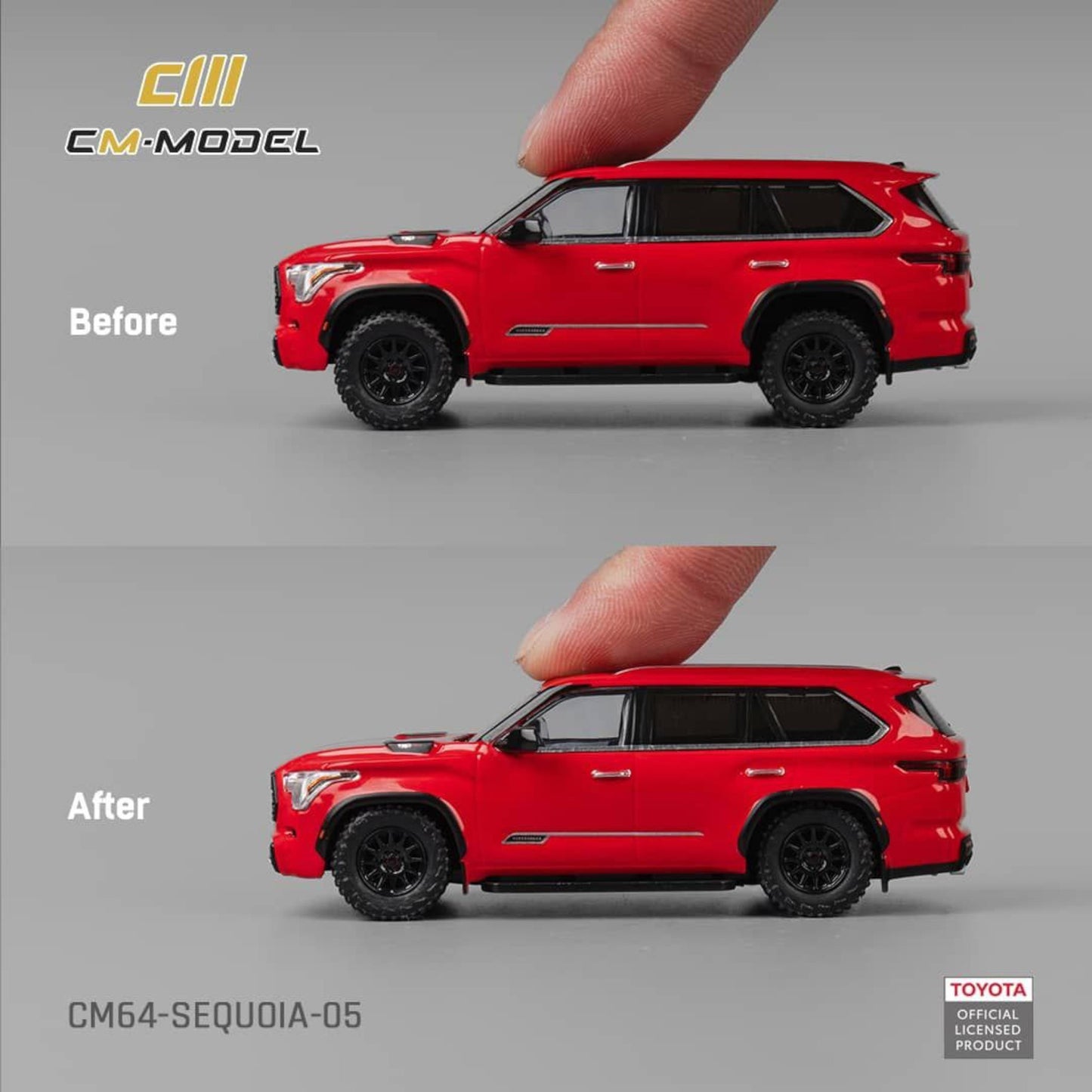 CM Model - Pre-Order - Toyota Sequoia XK80 TRD Pro Red - CM64-SEQUOIA-05