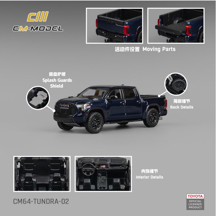 CM Model - Pre-Order - Toyota Tundra Metallic Blue - CM64-Tundra-02