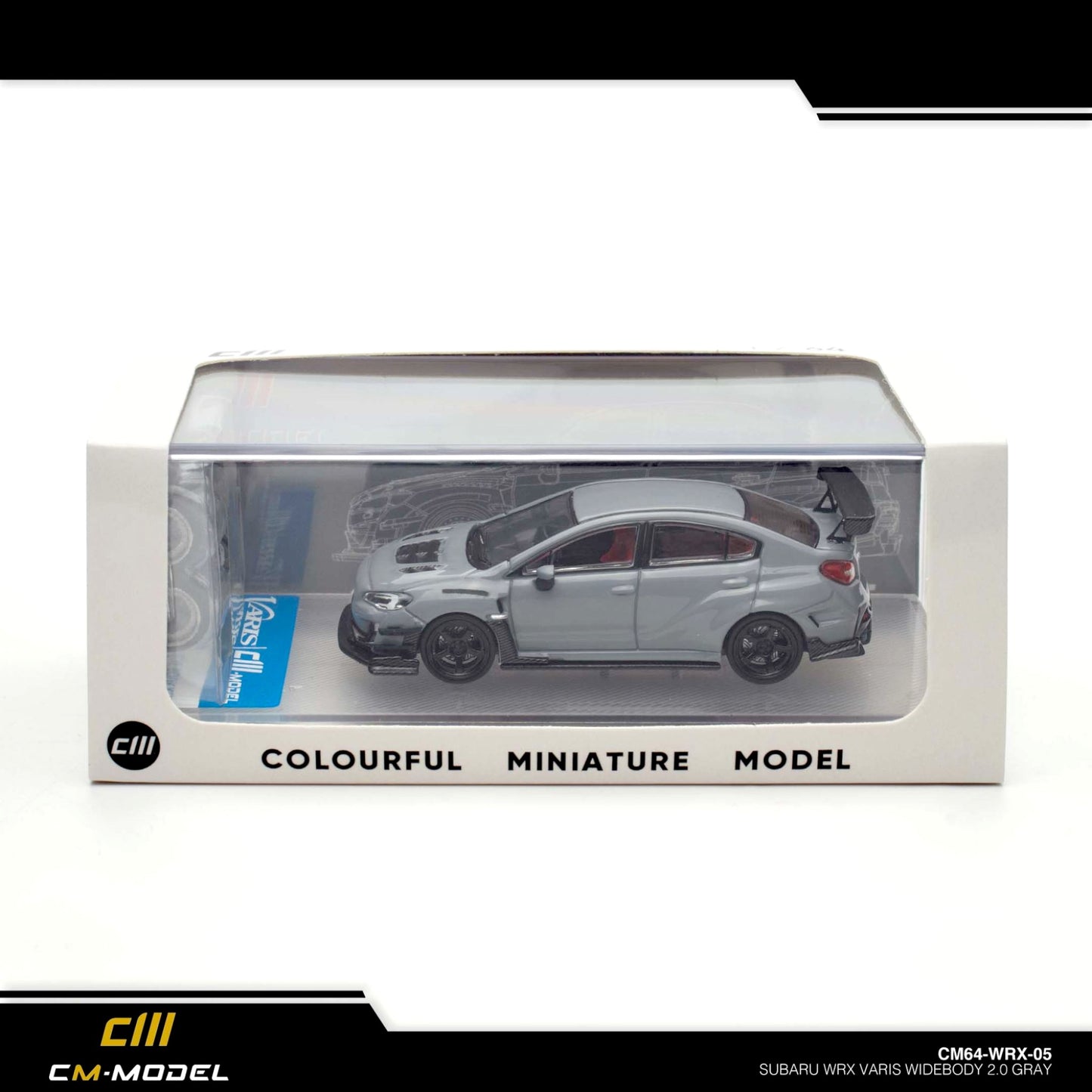 CM Model - Subaru WRX Varis Widebody 2.0 – Gray - CM64-WRX-05