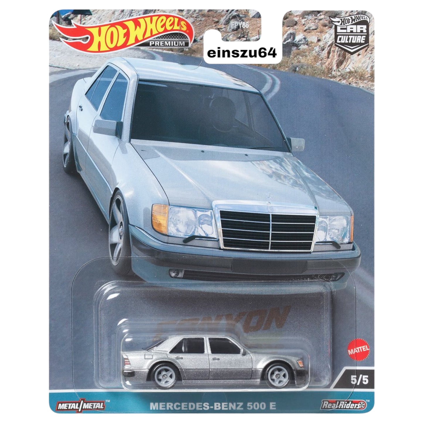 Hot Wheels 2023 - Canyon Warriors - Mercedes Benz 500E - HKC55 - Car Culture - 1:64