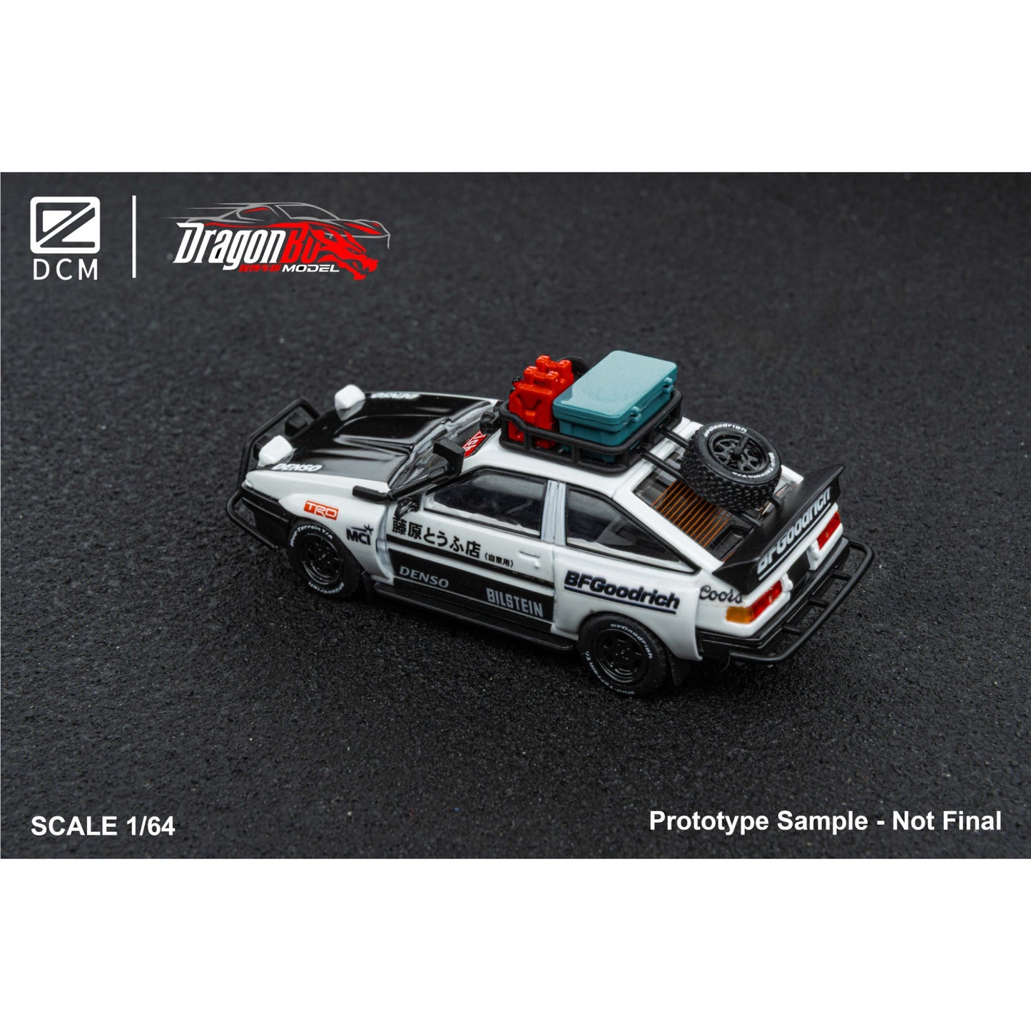 D.BO Models - Pre-Order - AE86 Dooms Day, Black & White - DBM64-AE86D-BW