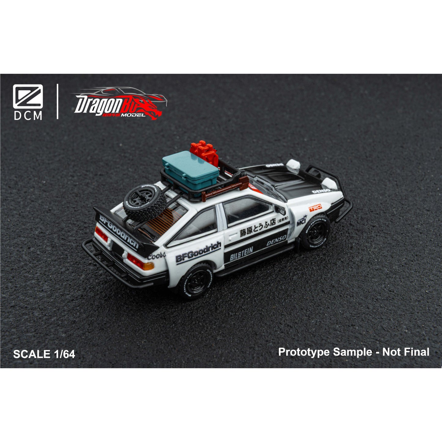 D.BO Models - Pre-Order - AE86 Dooms Day, Black & White - DBM64-AE86D-BW