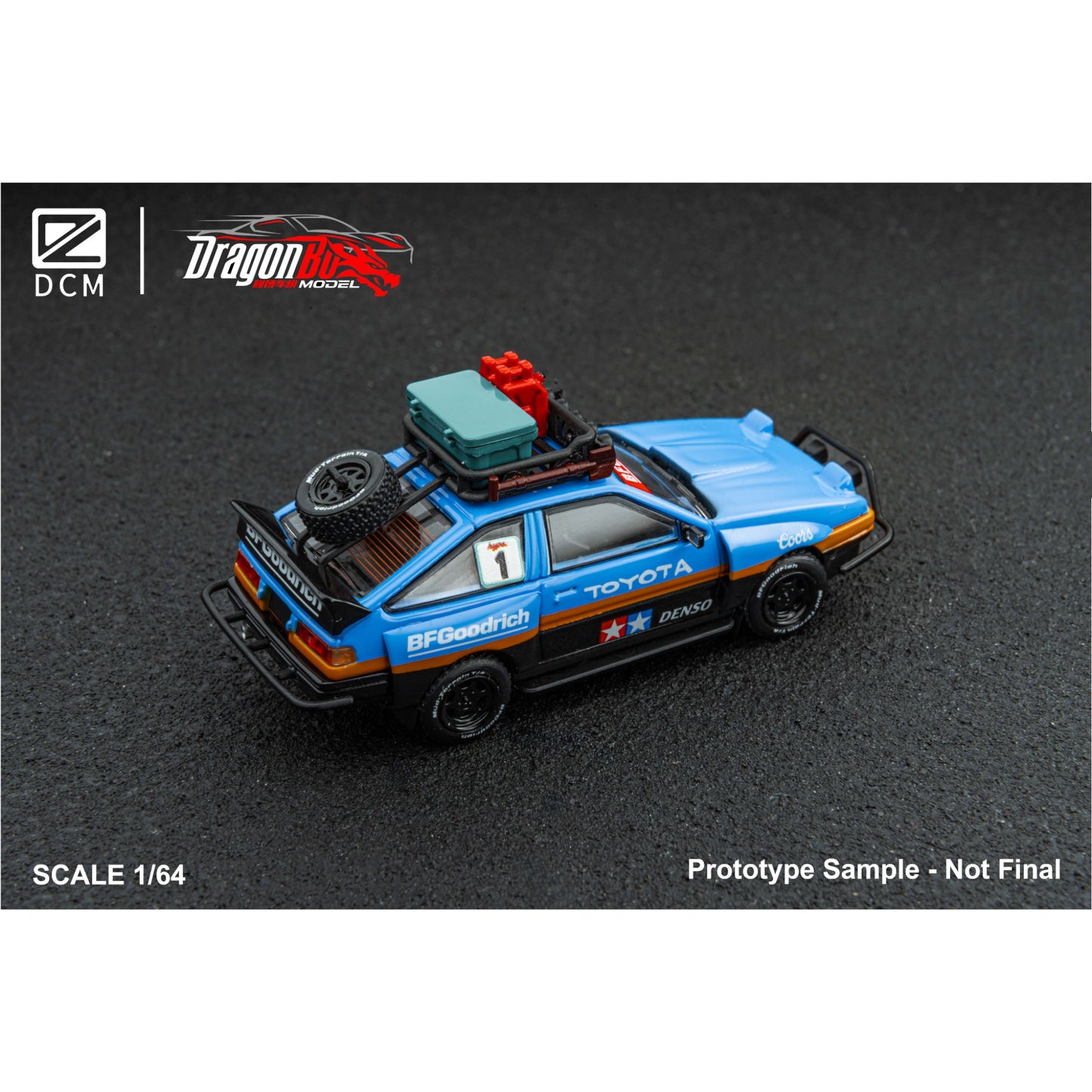 D.BO Models - Pre-Order - AE86 Dooms Day, Titanium Blue - DBM64-AE86D-TBLU