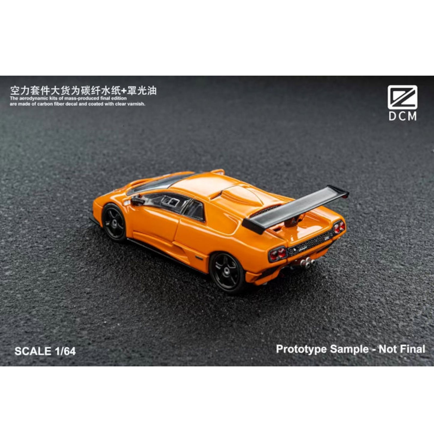 DCM Models- Pre-Order - Lamborghini Diablo GT-R, orange - DCM64-DIAGTR-ORG