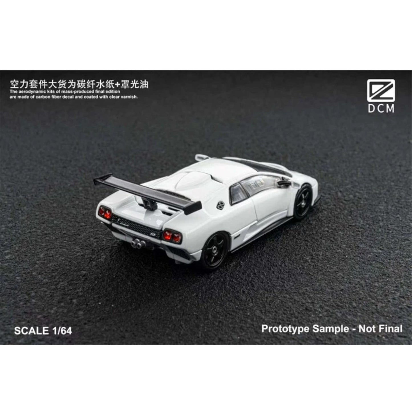 DCM Models- Pre-Order - Lamborghini Diablo GT-R, white - DCM64-DIAGTR-WHI
