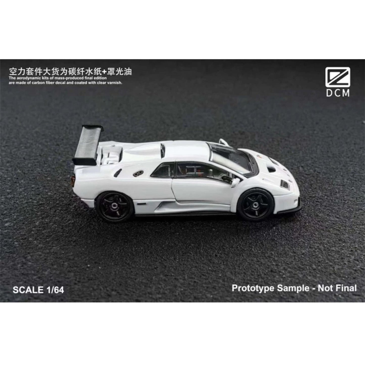 DCM Models- Pre-Order - Lamborghini Diablo GT-R, white - DCM64-DIAGTR-WHI