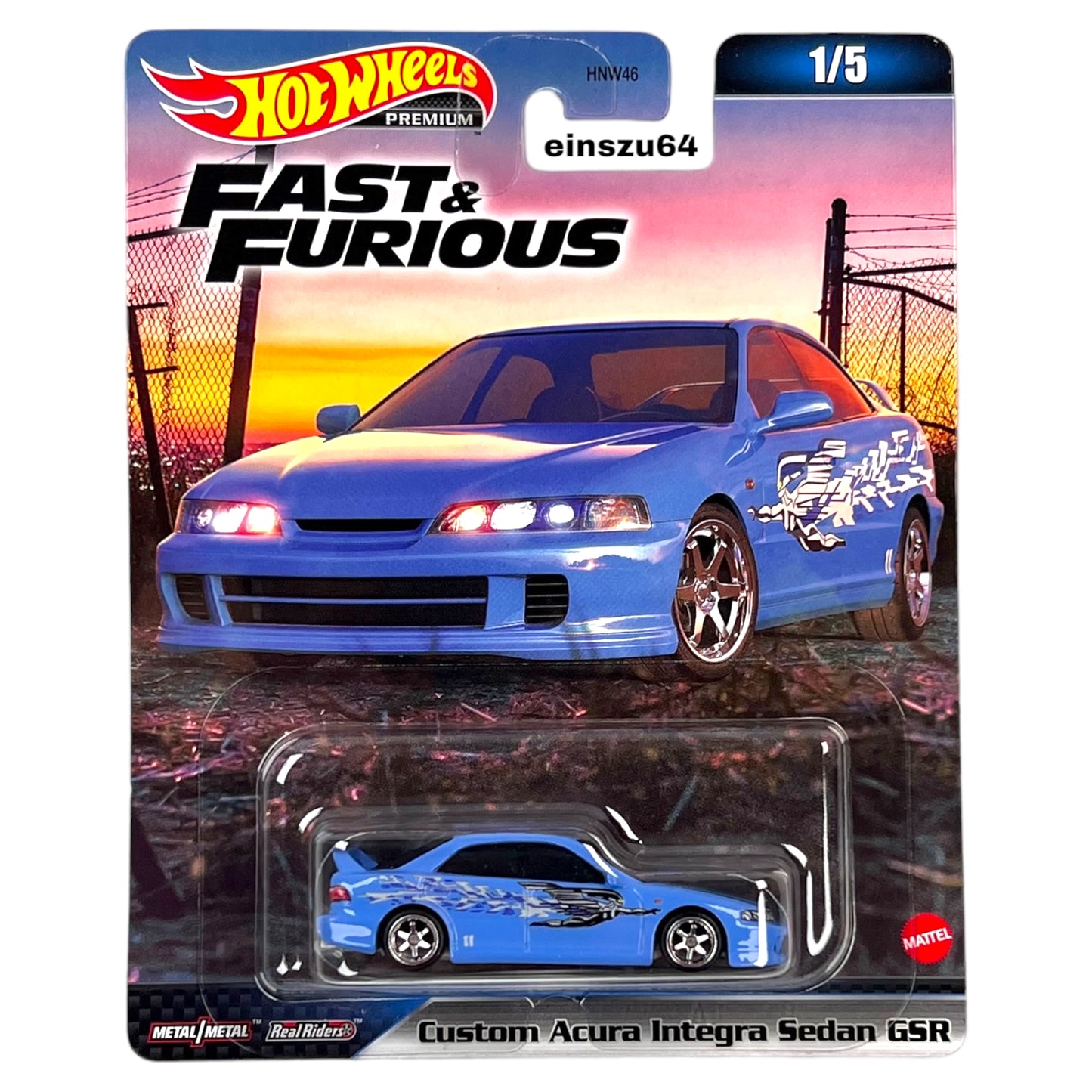 Hot Wheels 2023 - Fast & Furious - Custom Acura Integra GS-R - HKD27 - 1:64