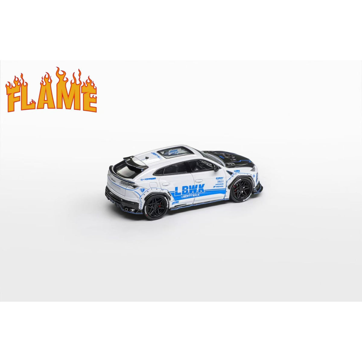 Flame Model - Pre-Order - Urus Liberty Walk - White Blue - FLM64-URUSLB-WB