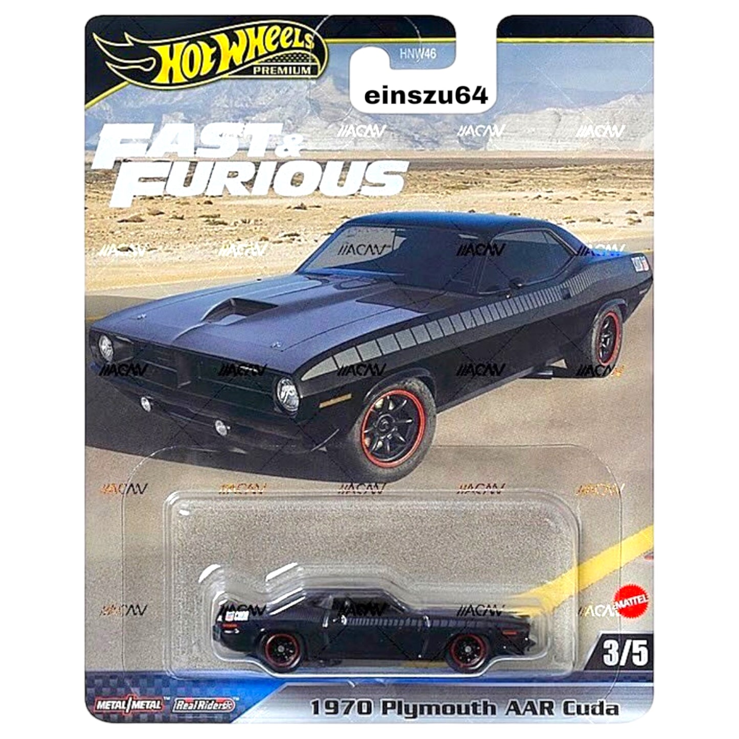 Hot Wheels 2024 - Fast & Furious - 1970 Plymouth Aar Cuda - HYP68 - 1:64