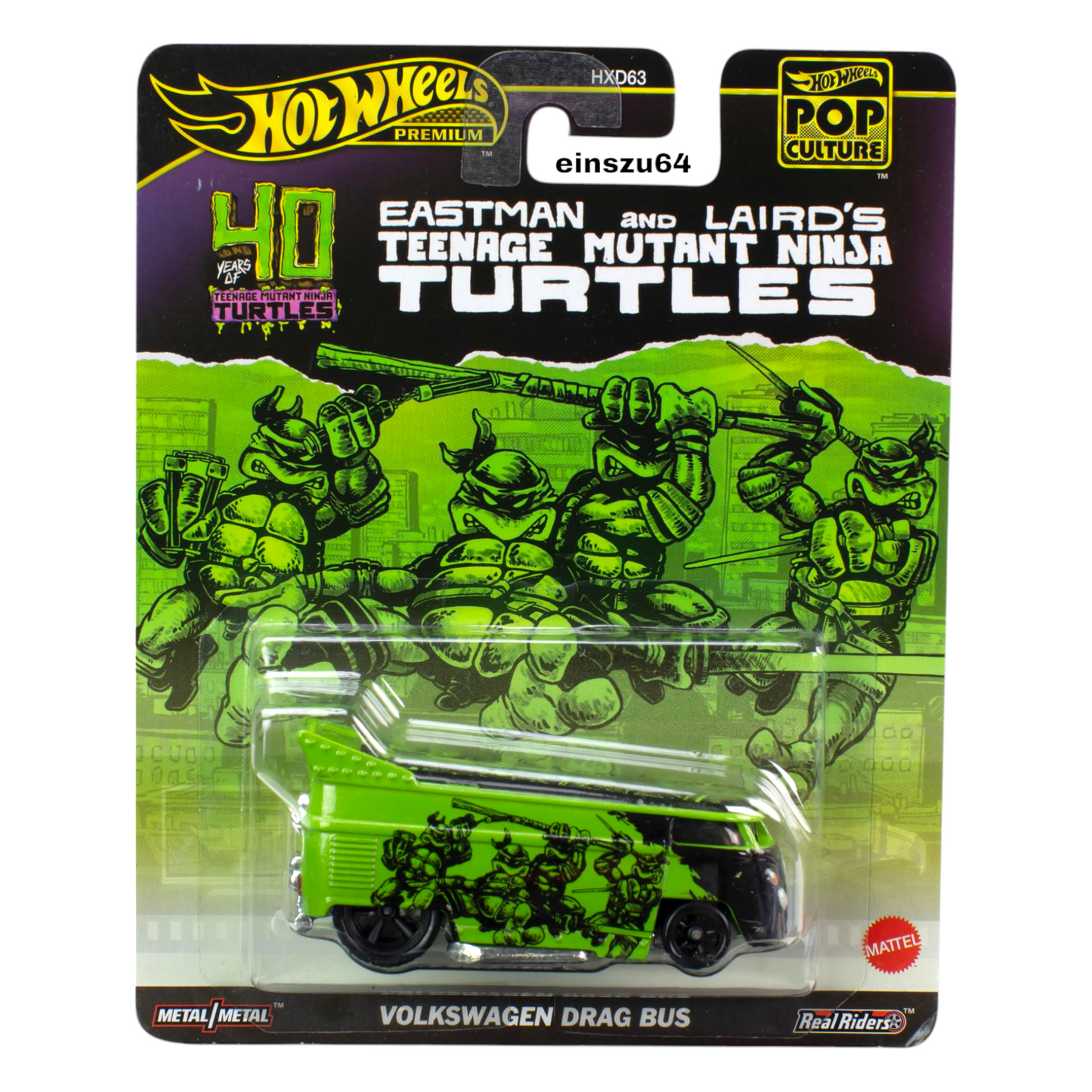 Hot Wheels 2024 - Volkswagen Drag Bus *TMNT* - HVJ46 - 1:64 - Retro Entertainment