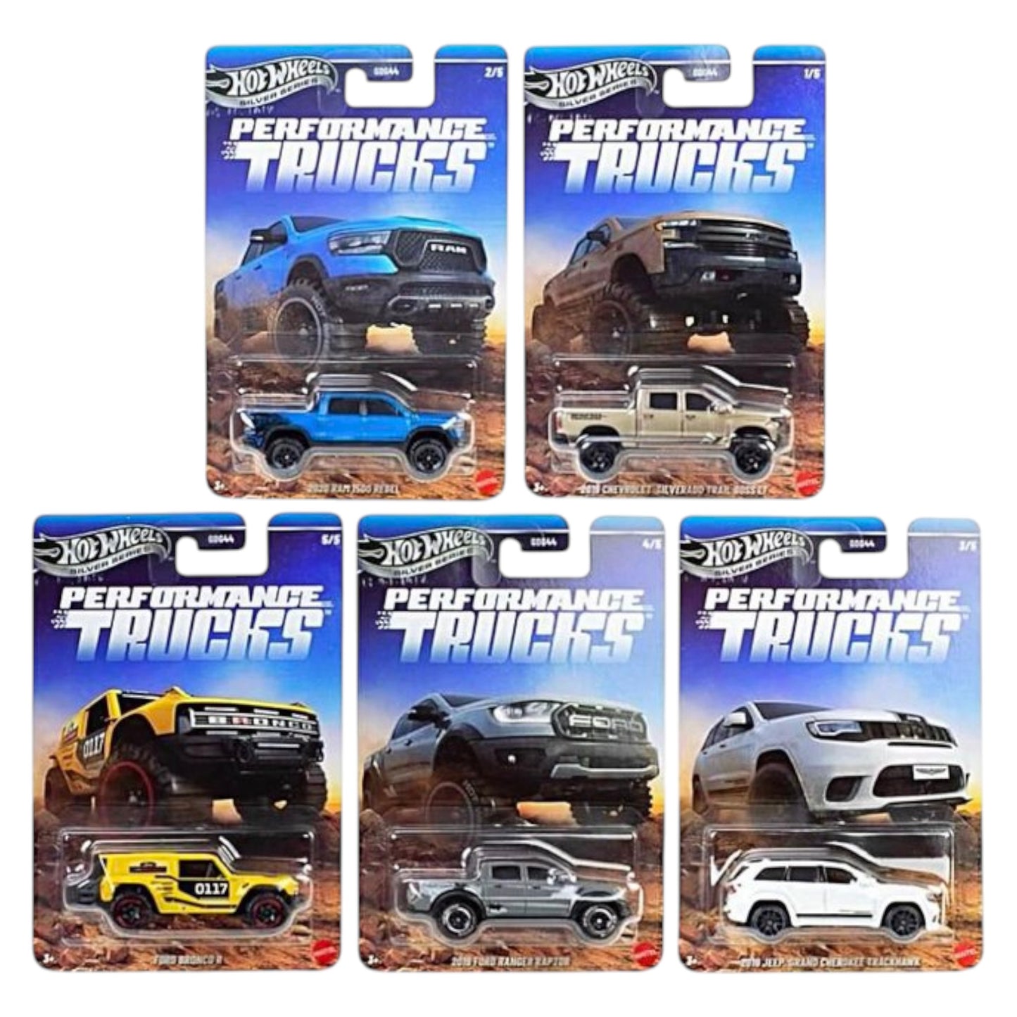 Hot Wheels 2026 - Pre-Order - Performance Trucks Set - Silver Series - GDG44-977T