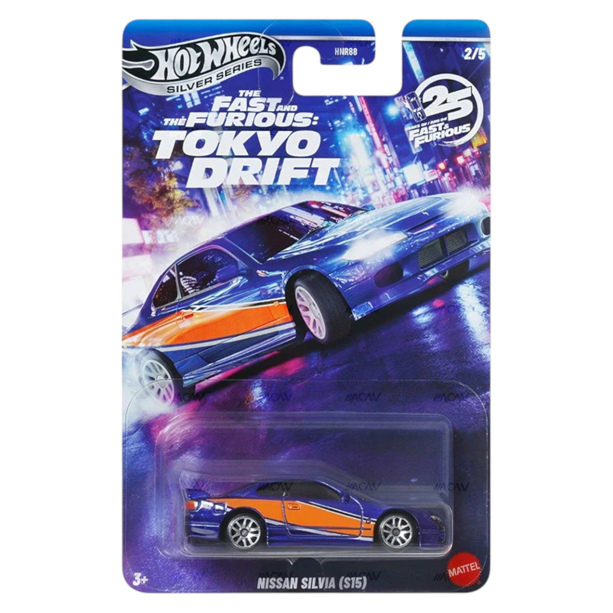 Hot Wheels 2026 - Fast & Furious - Nissan Silvia (S15) - Tokyo Drift 25th Anniversary - JBK06