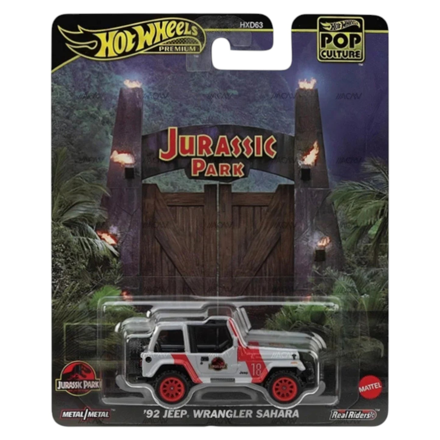 Hot Wheels 2025 - Pop-Culture - '92 Jeep Wrangler Sahara (Jurassic Park) - JBL59
