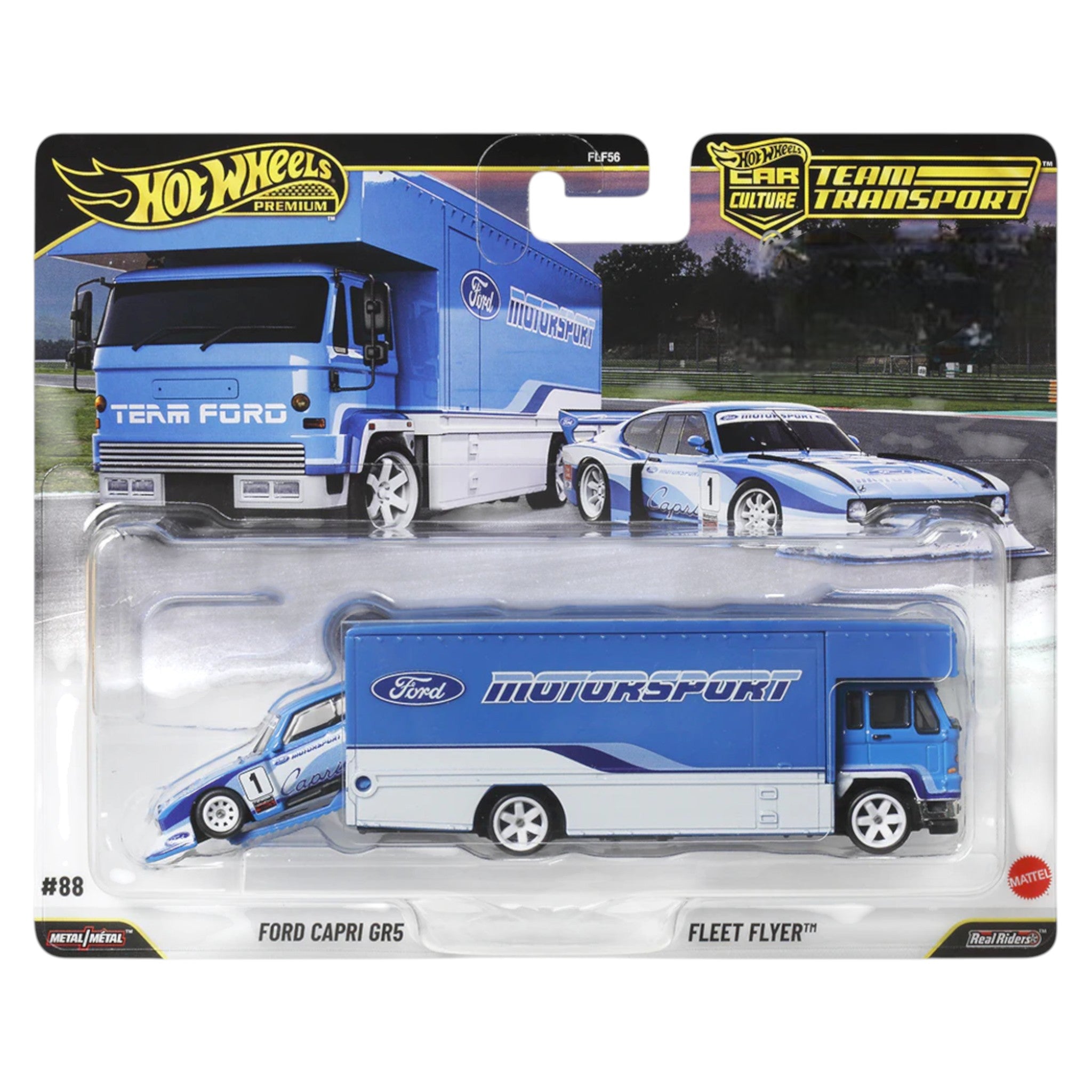 Hot Wheels 2025 - Pre-Order - Team Transporter - Ford Capri GR5 / Fleet Flyer - #88