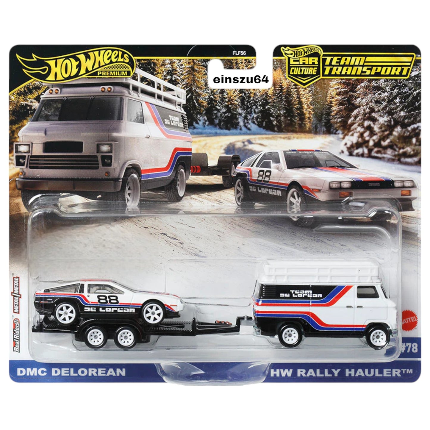 Hot Wheels 2025 - Team Transport - DMC DeLorean / Rally Hauler - #78 - JBM35