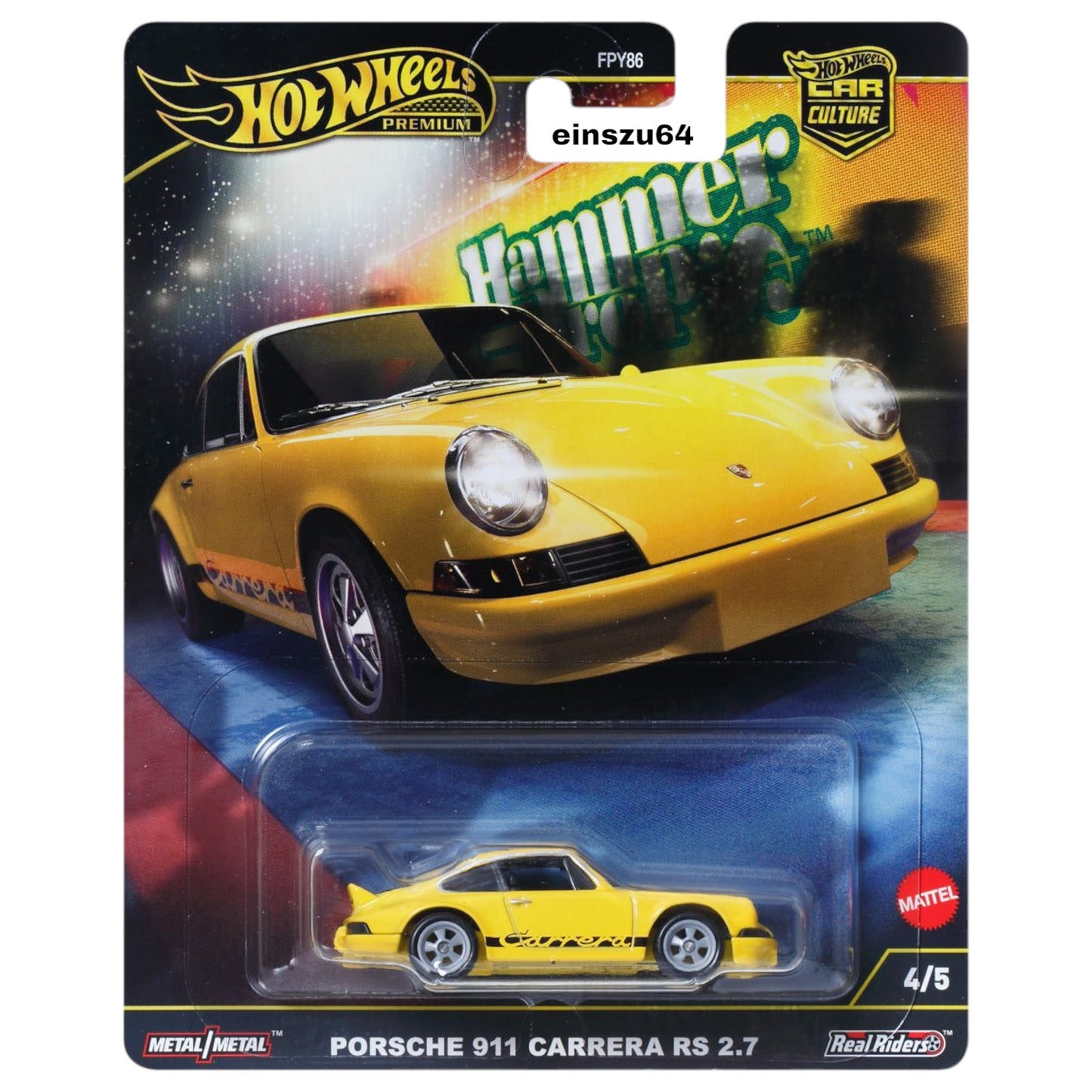 Hot Wheels 2024 - Hammer Drop - Porsche 911 Carrera RS 2.7 - HRW07