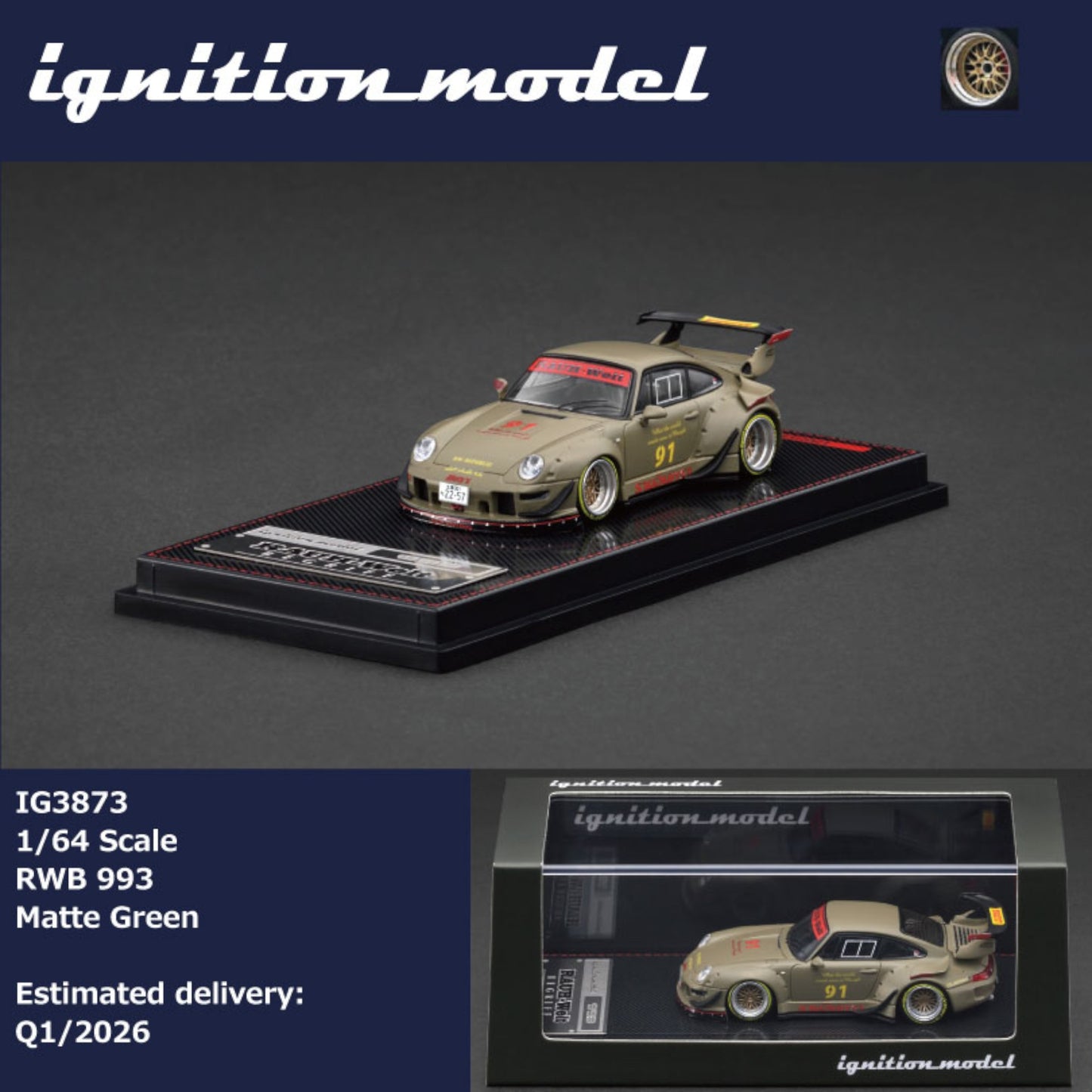 Ignition - Pre-Order - RWB 993 Matte Green - IG3873