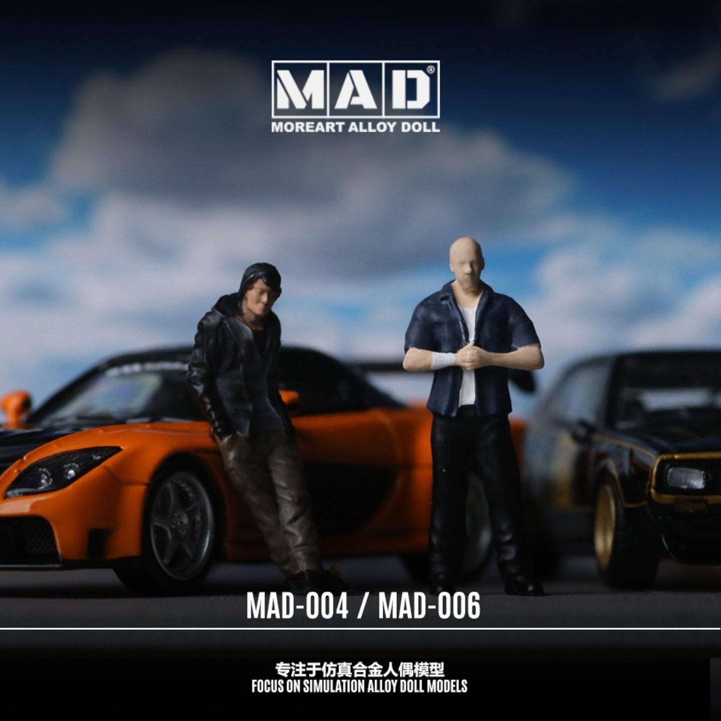 MAD Figures - Pre-Order - Fast & Furious Dominic Toretto & Han Lue Figurenset - MAD004 - MAD006