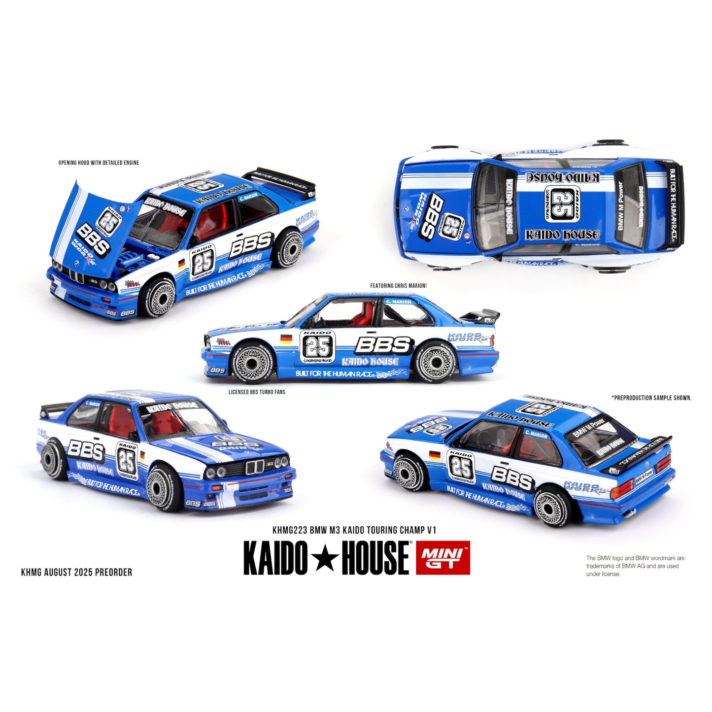 Mini GT Kaido House - Pre-Order - BMW M3 Kaido Touring Champ V1 - KHMG223