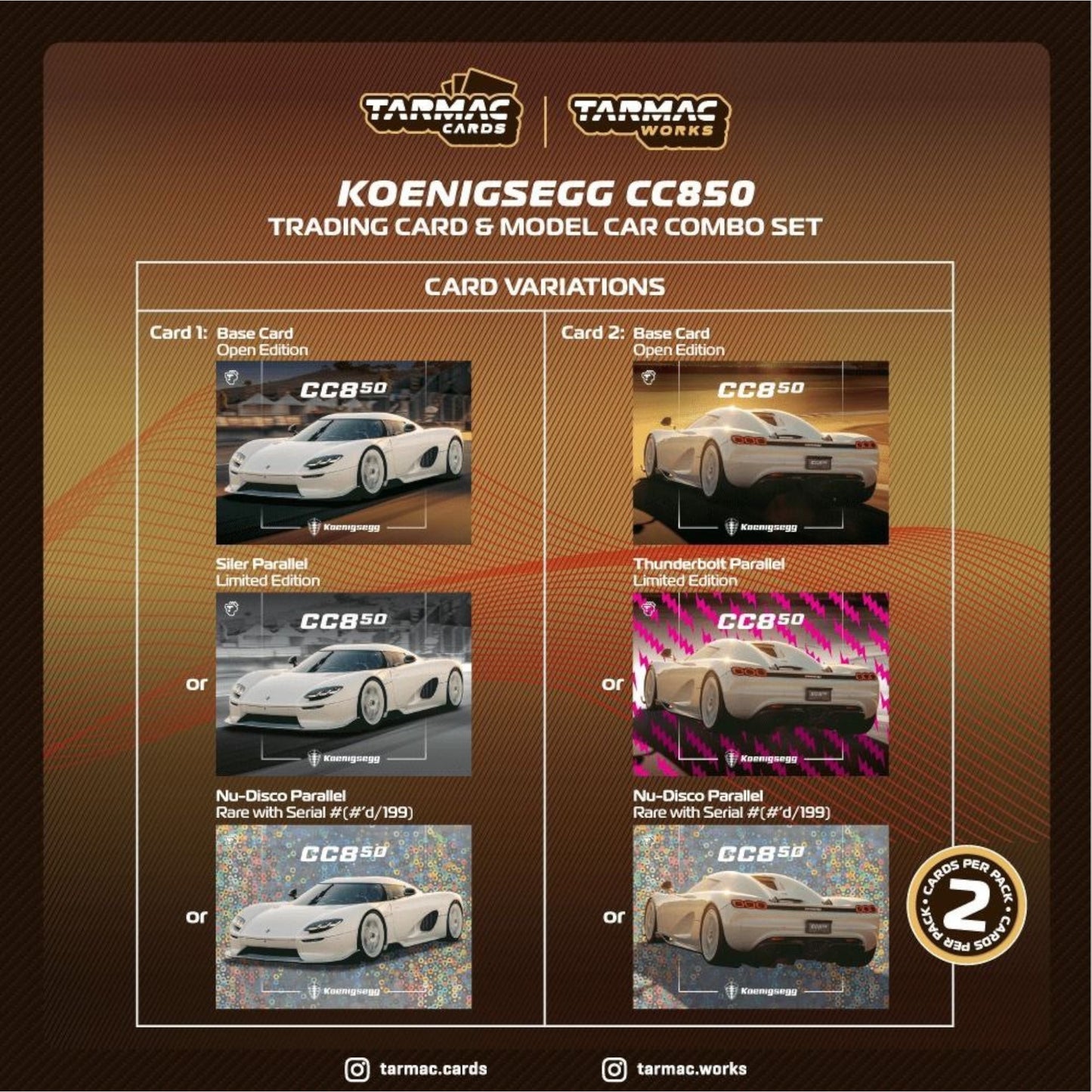 Tarmac Works - Pre-Order - Koenigsegg CC850, white with Tarmac Trading Cards - T64G-TL051-WH