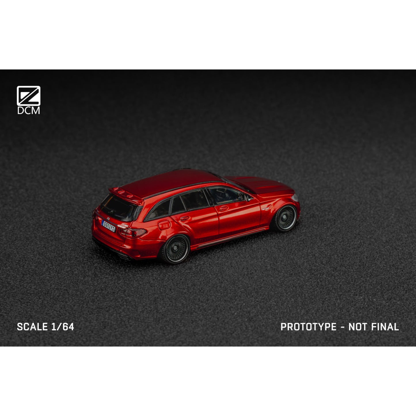Pre-Order bis 23.08.2025 - DCM Models - C63S AMG S205, Wagon, Candy Red Low Rider