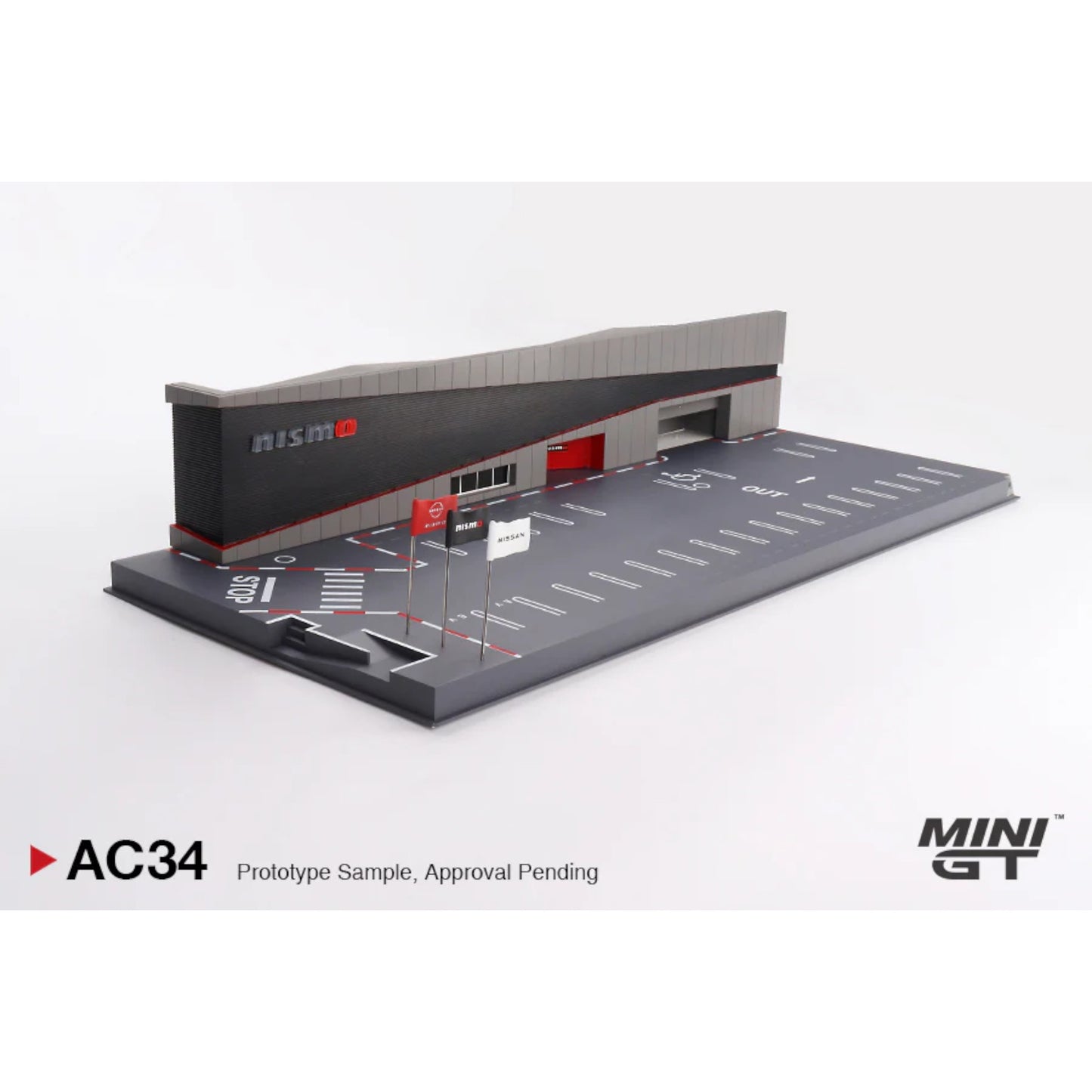 Mini GT - Pre-Order - Diorama NISSAN NISMO AC34 + NISMO Technician Team AC35 Figurenset