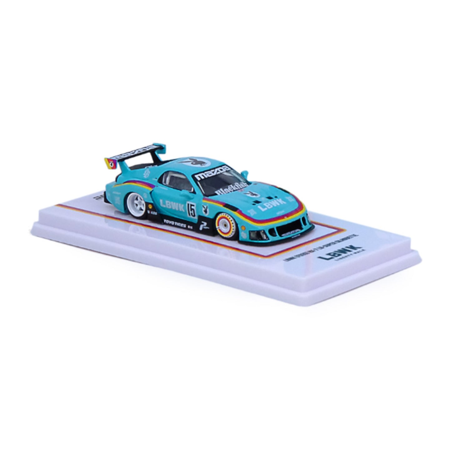 INNO64 - LBWK Mazda RX7 (FD3S) LB Super Silhouette, blue/orange/red - 1:64 - IN64-LBWK-RX7-03