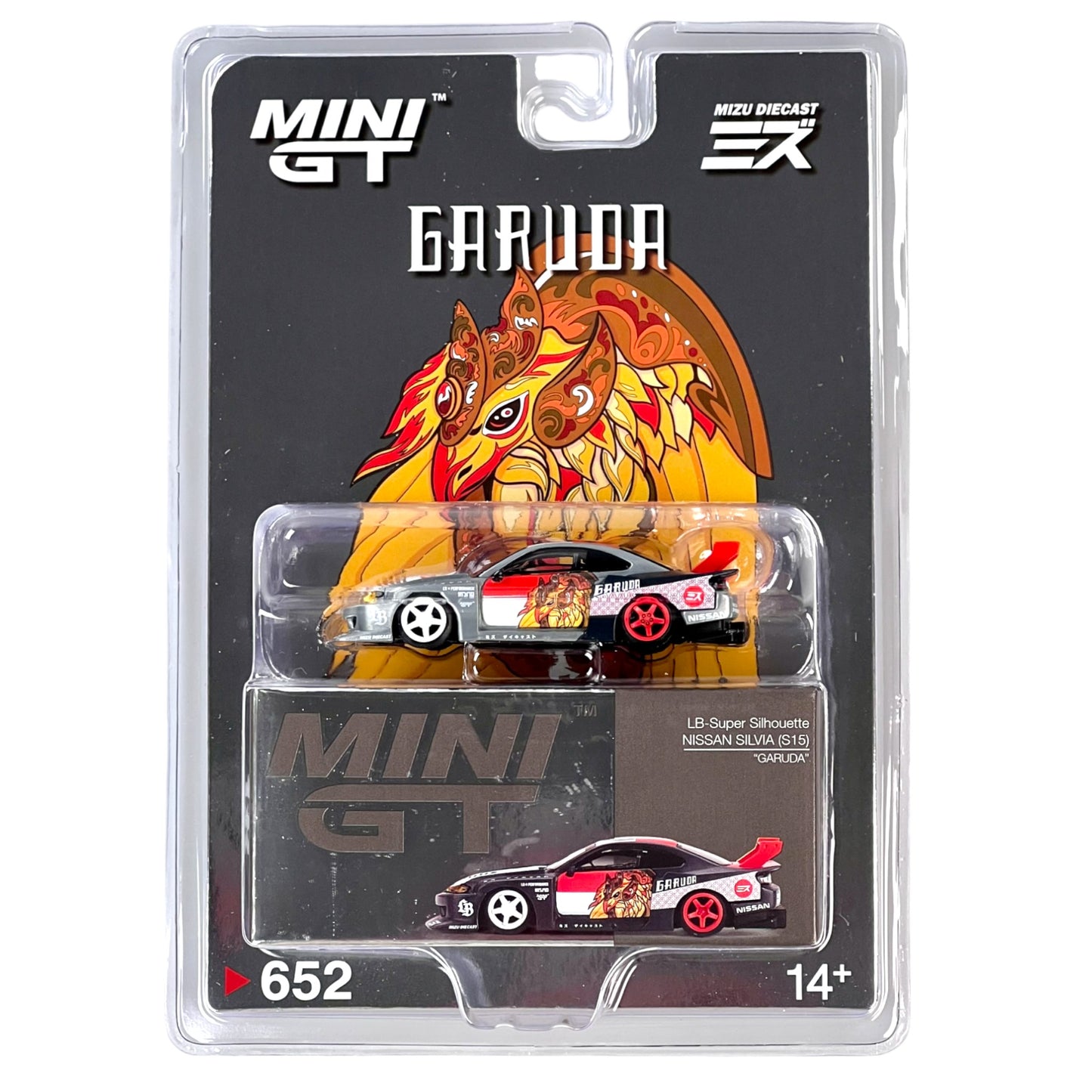 Mini GT x Mizu Diecast - LB Super Silhouette Nissan S15 Silvia *Garuda* - MGT00652 - Chase Car