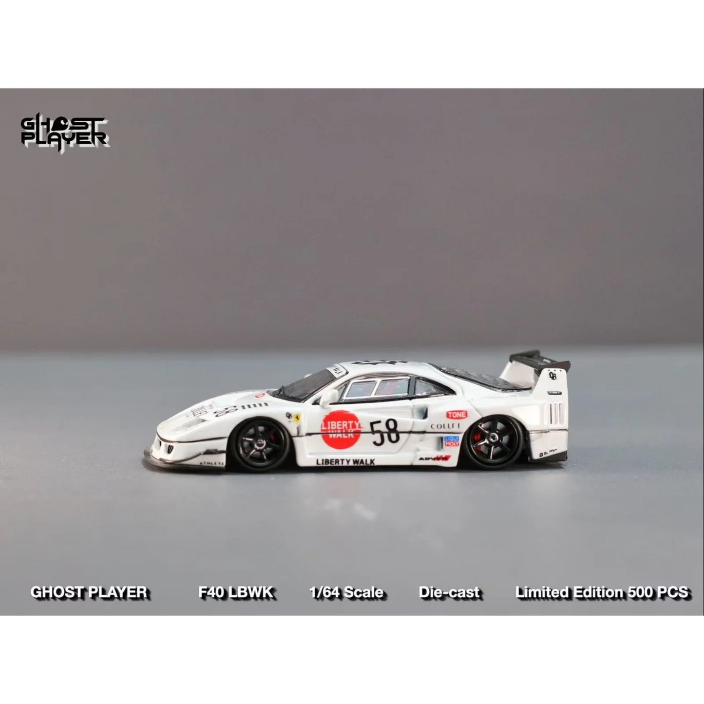 Ghost Player - Pre-Order - Ferrari F40 LBWK #58, white - STW209