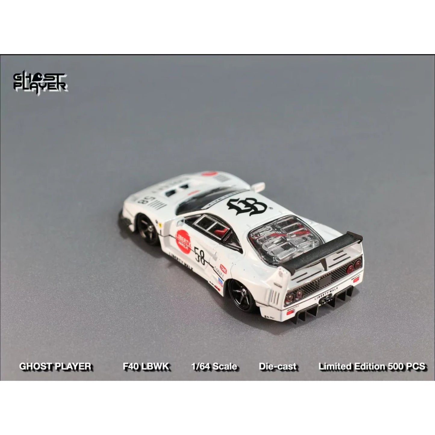 Ghost Player - Pre-Order - Ferrari F40 LBWK #58, white - STW209