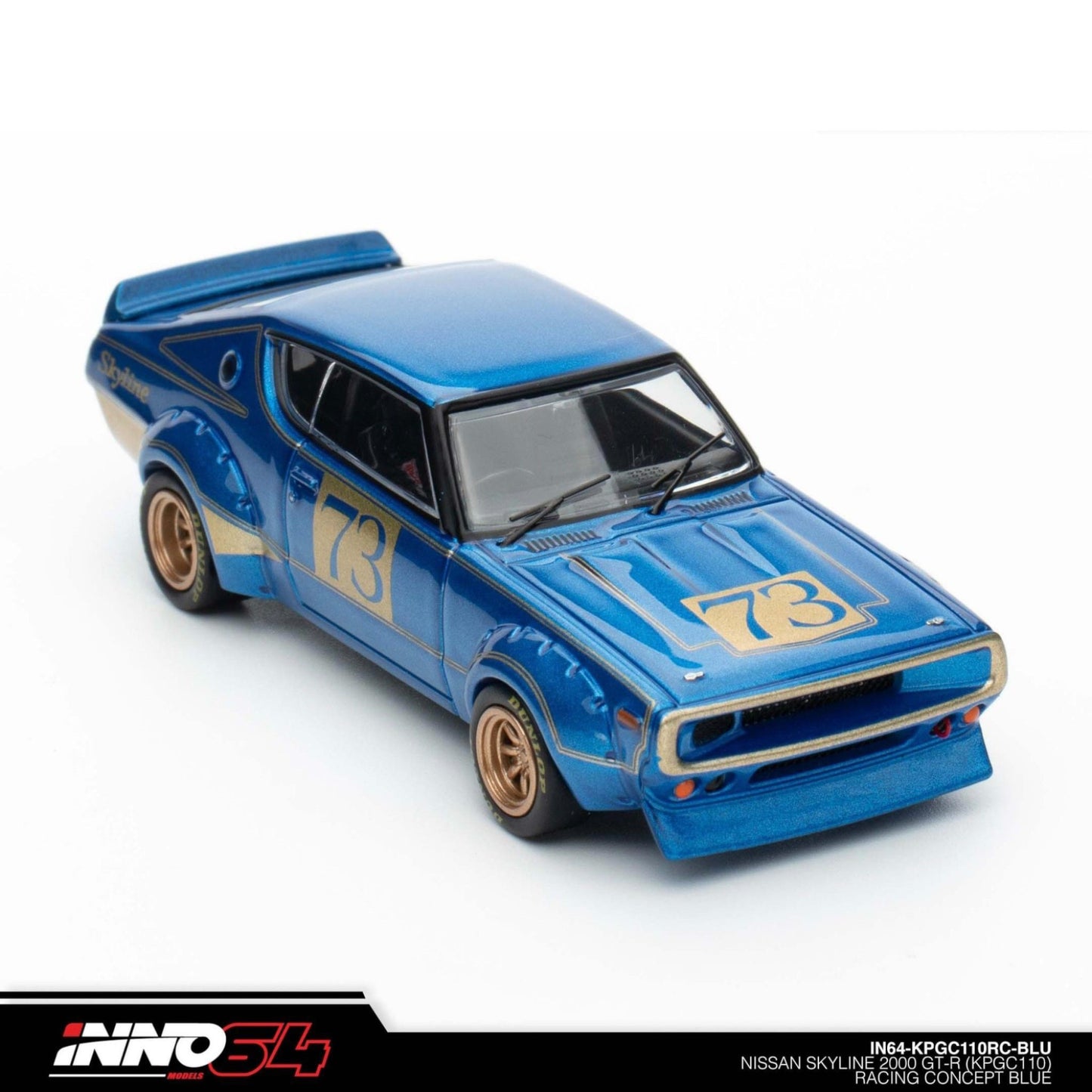 INNO64 - NISSAN SKYLINE 2000 GT-R (KPGC110) Racing Concept Blue - IN64-KPGC110RC-BLU - 1:64
