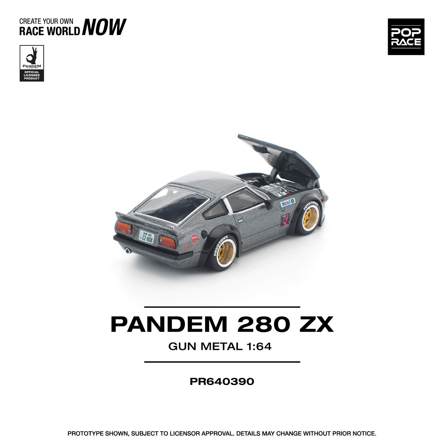 Pop Race - Pre-Order - Pandem 280ZX, gun metal - PR640390