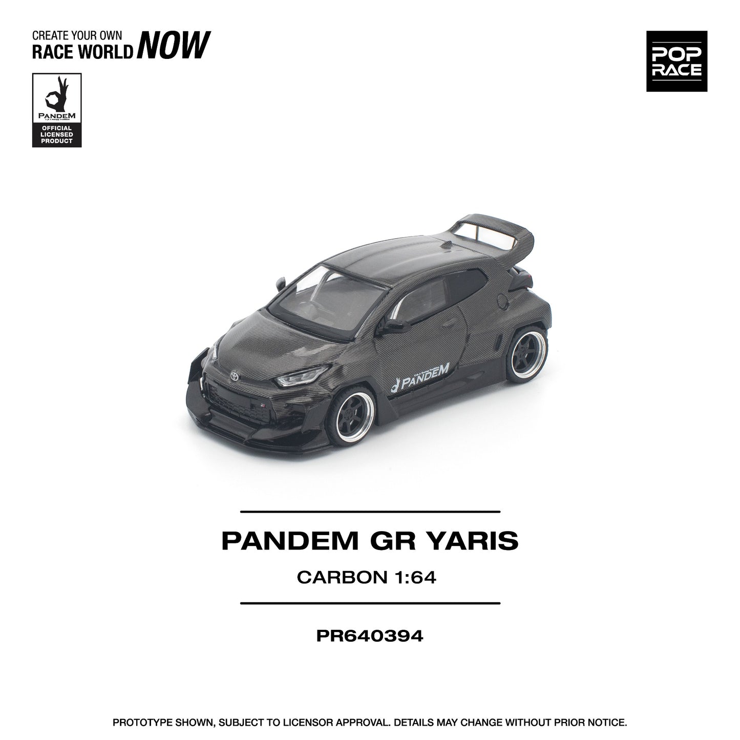 Pop Race - Pre-Order - Pandem GR Yaris, carbon - PR640394