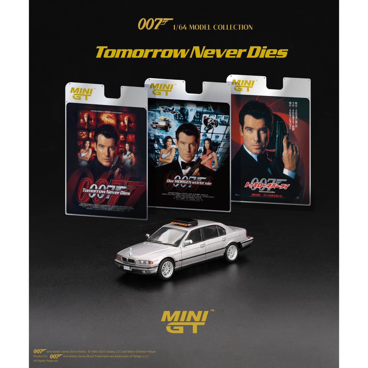 Mini GT - Pre-Order - James Bond - 1997 BMW 750 IL (E39) *Tomorrow Never Die* - Japan Blister Packaging - MGT00902-007J (LHD)
