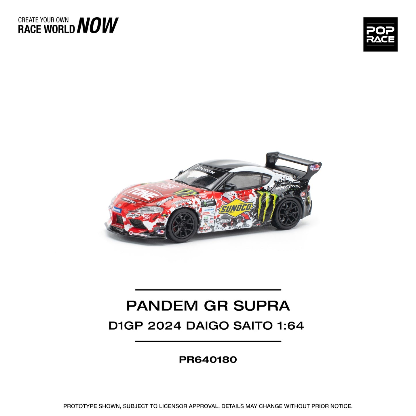 Pop Race - Pre-Order - 2024 Pandem GR Supra D1GP Daigo Saito - PR640180